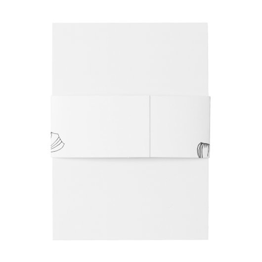 Elegant minimalist Ginkgo Biloba bruiloft Uitnodigingen Wikkel (Achterkant Voorbeeld)