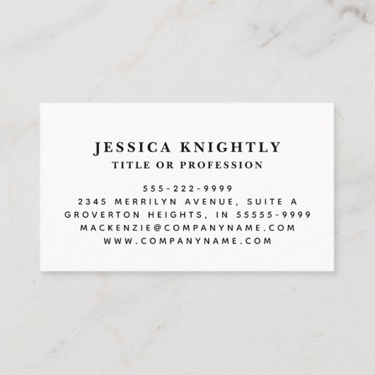 Elegant Minimalist Gold Monogram Script-Initialen Visitekaartje (Achterkant)