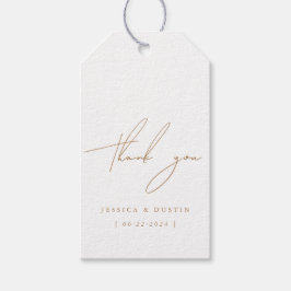 Elegant minimalist Hartelijk dank voor gouden brui Cadeaulabel
