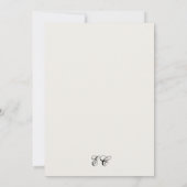 Elegant Minimalist Ivory Calligraphy Wedding Kaart (Achterkant)
