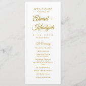 Elegant Minimalist Modern Islamic Wedding Program Programma (Voorkant)