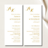 Elegant Minimalist Modern Islamic Wedding Program Programma