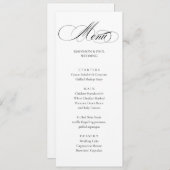 Elegant Minimalist modern Menu (Devant / Derrière)
