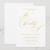 Elegant Minimalist modern Wedding Kaart (Voorkant / Achterkant)