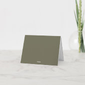 Elegant Minimalist Olive Green Two Border (Dos)