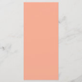 Elegant Minimalist Peach Wedding Menu (Achterkant)