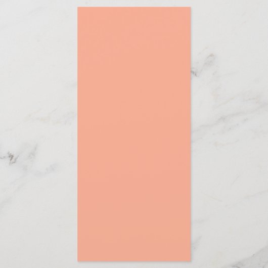 Elegant Minimalist Peach Wedding Menu (Achterkant)