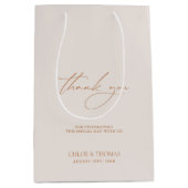 Elegant minimalist Pearl Wedding Hartelijk dank Medium Cadeauzakje (Voorkant)