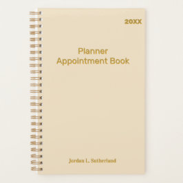 Elegant Minimalist Personalized Logo Ivory Planner