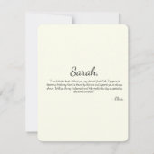 Elegant Minimalist Red Bow Bridesmaid Proposal Kaart (Achterkant)