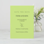 Elegant Minimalist Save the Date Card | Modern (Staand voorkant)