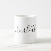 Elegant Minimalist Script Modern Name Personalized Koffiemok (Center)