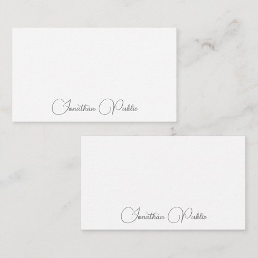 Elegant Minimalist Script Name Sjabloon Typografie (Voorkant / Achterkant)