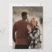 Elegant minimalist Script Photo Wedding Kaart (Achterkant)