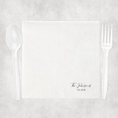 Elegant Minimalist Script Typography Familienaam Servet