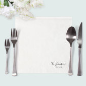 Elegant Minimalist Script Typography Familienaam Servet