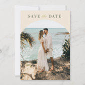 Elegant Minimalist Simple Photo Modern Save The Date (Voorkant)