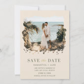 Elegant Minimalist Simple Photo Modern Save The Date (Achterkant)