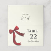 Elegant Minimalist Simple Red Bow (Buitenkant ongevouwen)