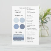 Elegant minimalist Stusty Blue Bridesmaid Kaart (Staand voorkant)