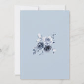 Elegant minimalist Stusty Blue Bridesmaid Kaart (Achterkant)