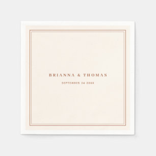 Elegant minimalist Terracotta Wedding Servet