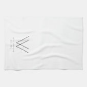 Elegant minimalist Typografie Monogram Theedoek (Horizontaal)