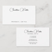 Elegant minimalist Typografie Sjabloon Modern Visitekaartje (Voorkant / Achterkant)