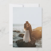 Elegant Minimalist Typography Chic 2 Photo Wedding Kaart (Achterkant)