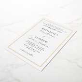 Elegant minimalist Uitnodiging tot verfijnde bruil (Gedraaid)