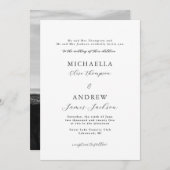 Elegant minimalist Uitnodiging tot verfijnde bruil (Voorkant / Achterkant)