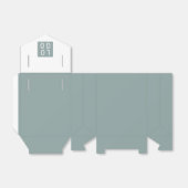 ELEGANT MINIMALIST VOEGT UW LOGO SAGE GROEN DOUANE BEDANKDOOSJES (Uitgevouwen)