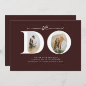 Elegant minimalist We besparen datum 2-foto's Save The Date (Voorkant / Achterkant)