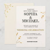 Elegant minimalist Weddenschap Kaart (Voorkant / Achterkant)