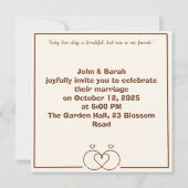 Elegant minimalist Weddenschap Kaart (Achterkant)