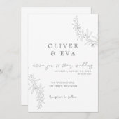 Elegant minimalist Weddenschap Kaart (Voorkant / Achterkant)