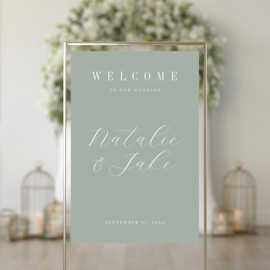 Elegant minimalist Weddenschap Welkom Acryl Bord