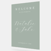 Elegant minimalist Weddenschap Welkom Acryl Bord (Hoek)