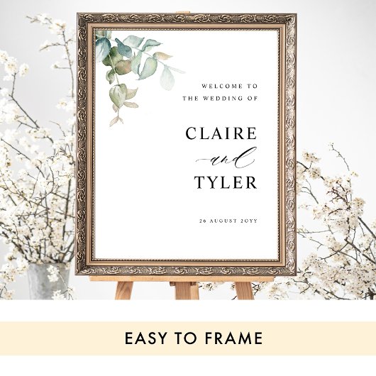 Elegant minimalist Weddenschap Welkom Poster