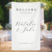 Elegant minimalist Weddenschap Welkom Spandoek