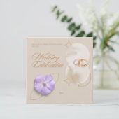 Elegant minimalist wedding invitation (Staand voorkant)