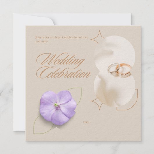Elegant minimalist wedding invitation (Voorkant)