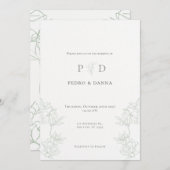 Elegant Minimalist Wedding Invitation (Devant / Derrière)