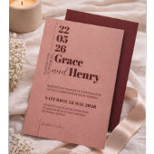 Elegant Minimalist Wedding Invitation