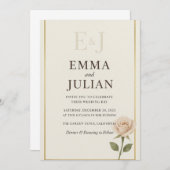 Elegant Minimalist Wedding Invitation  (Devant / Derrière)