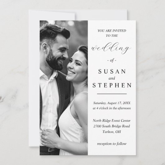 Elegant Minimalist Wedding Invitation Card Kaart (Voorkant)