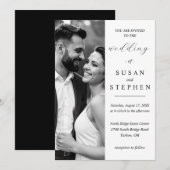 Elegant Minimalist Wedding Invitation Card Kaart (Voorkant / Achterkant)