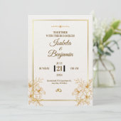 Elegant Minimalist Wedding Invitation | Classic Bl (Debout devant)