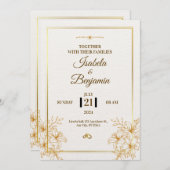 Elegant Minimalist Wedding Invitation | Classic Bl (Devant / Derrière)