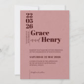 Elegant Minimalist Wedding Invitation Kaart (Voorkant)